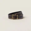 Sand/coffee Nappa Leather Belt | Miu Miu