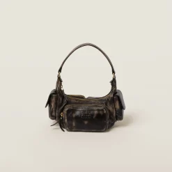Sand/coffee Nappa Leather Pocket Bag | Miu Miu