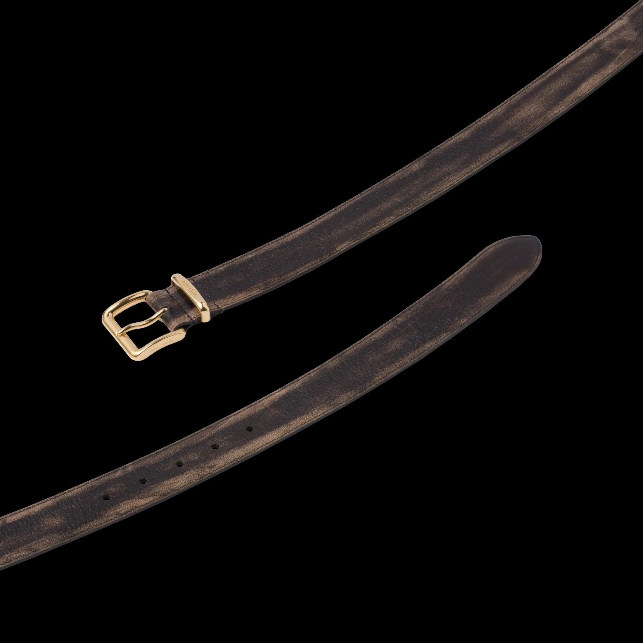 Sand/coffee Nappa Leather Belt | Miu Miu