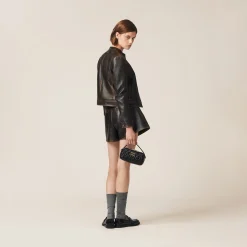 Sand/coffee Nappa Leather Jacket | Miu Miu
