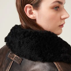 Sand/coffee Nappa Leather Jacket | Miu Miu