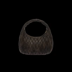 Sand/coffee Wander Matelassé Nappa Leather Hobo Bag | Miu Miu