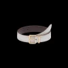 Sand/white Nappa Leather Belt | Miu Miu