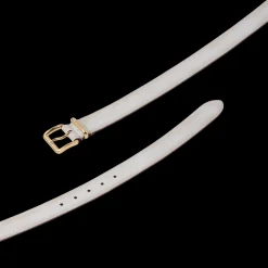 Sand/white Nappa Leather Belt | Miu Miu
