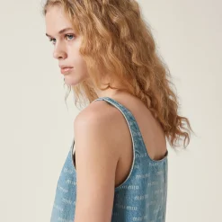Sapphire Blue Denim Dress | Miu Miu