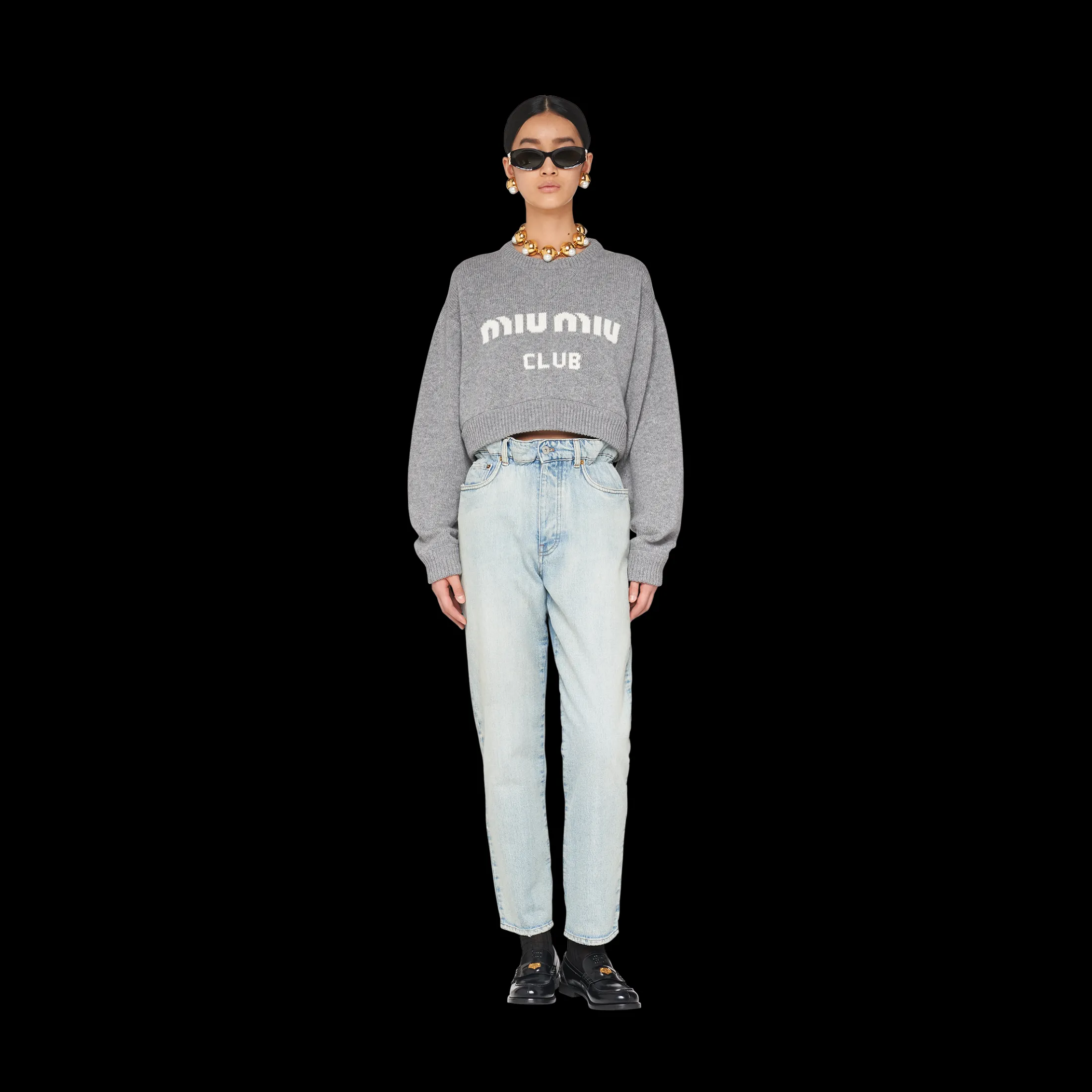 Sapphire Blue Denim Jeans | Miu Miu