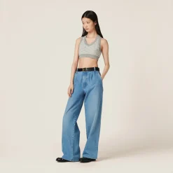 Sapphire Blue Denim Jeans | Miu Miu