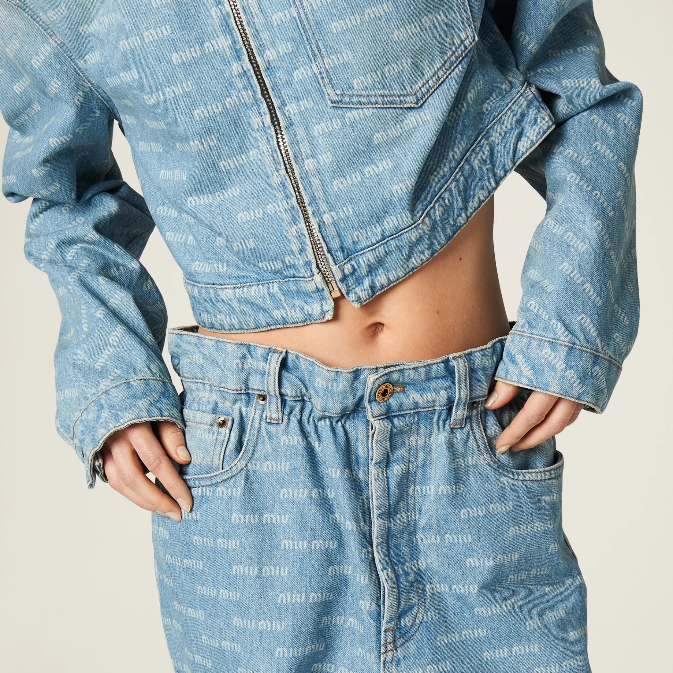 Sapphire Blue Denim Jeans | Miu Miu