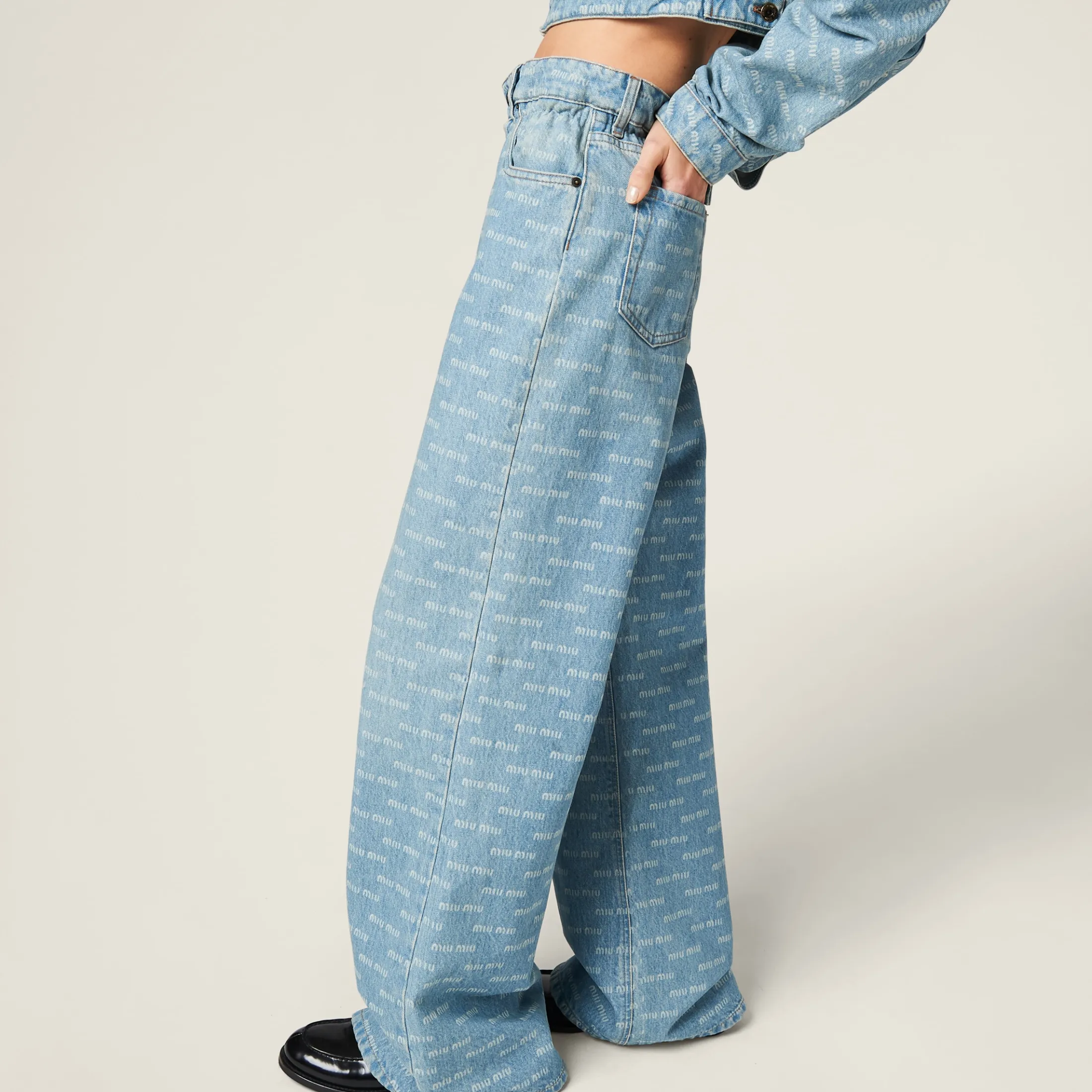 Sapphire Blue Denim Jeans | Miu Miu