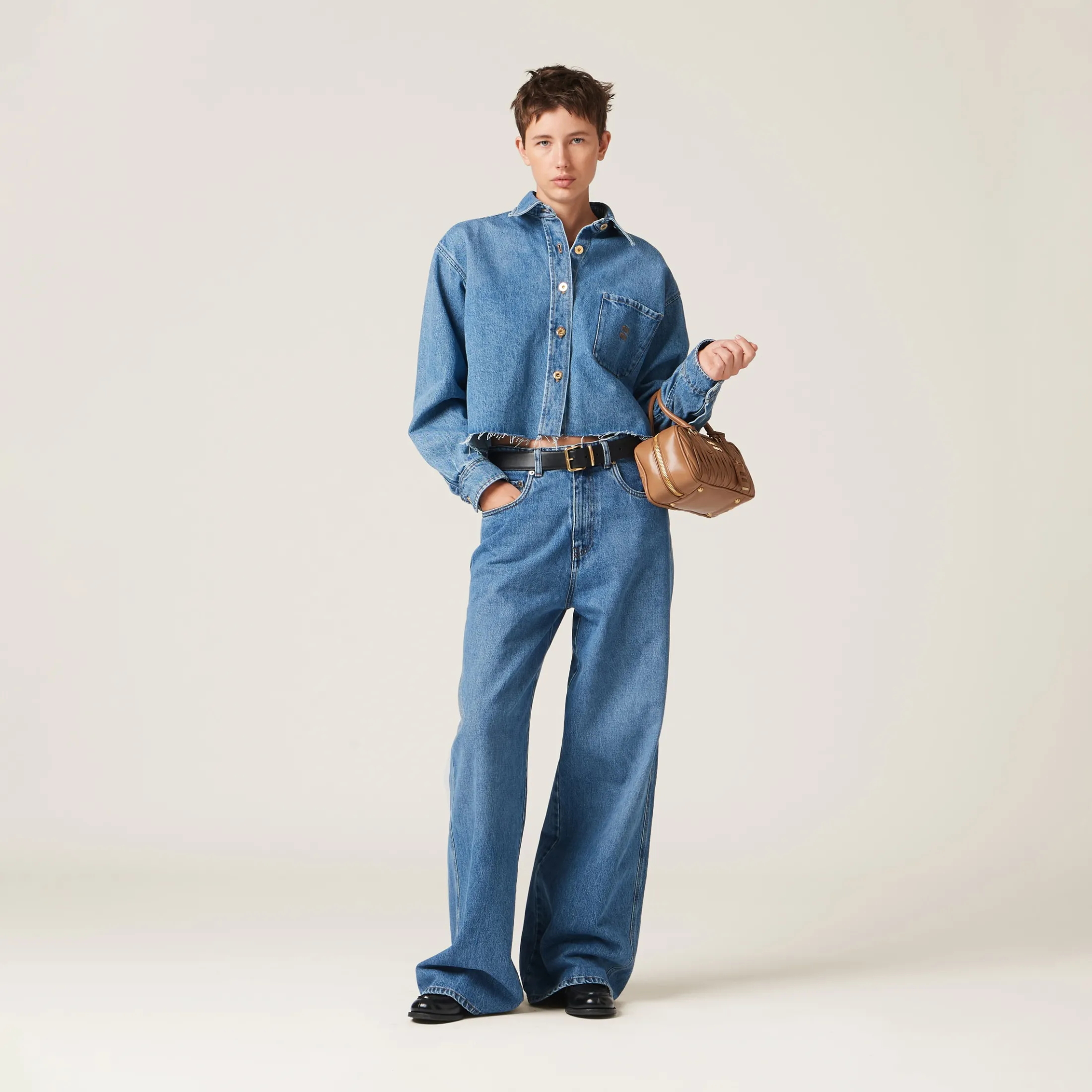 Sapphire Blue Denim Pants | Miu Miu