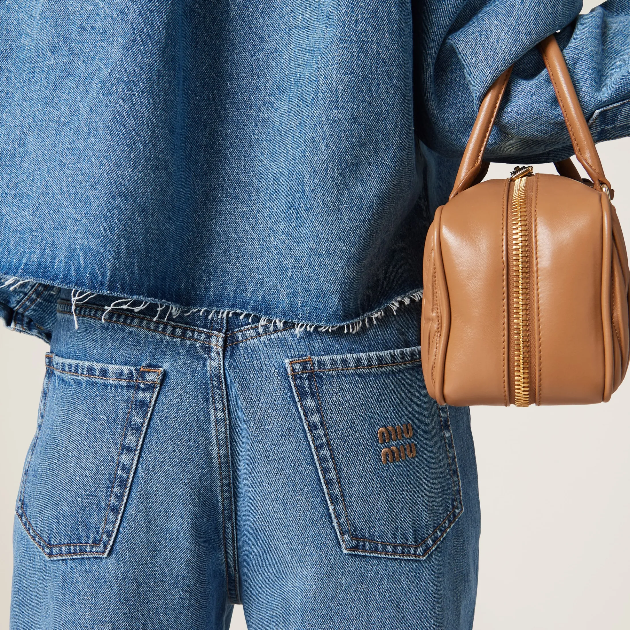 Sapphire Blue Denim Pants | Miu Miu