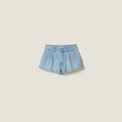 Sapphire Blue Denim Shorts | Miu Miu