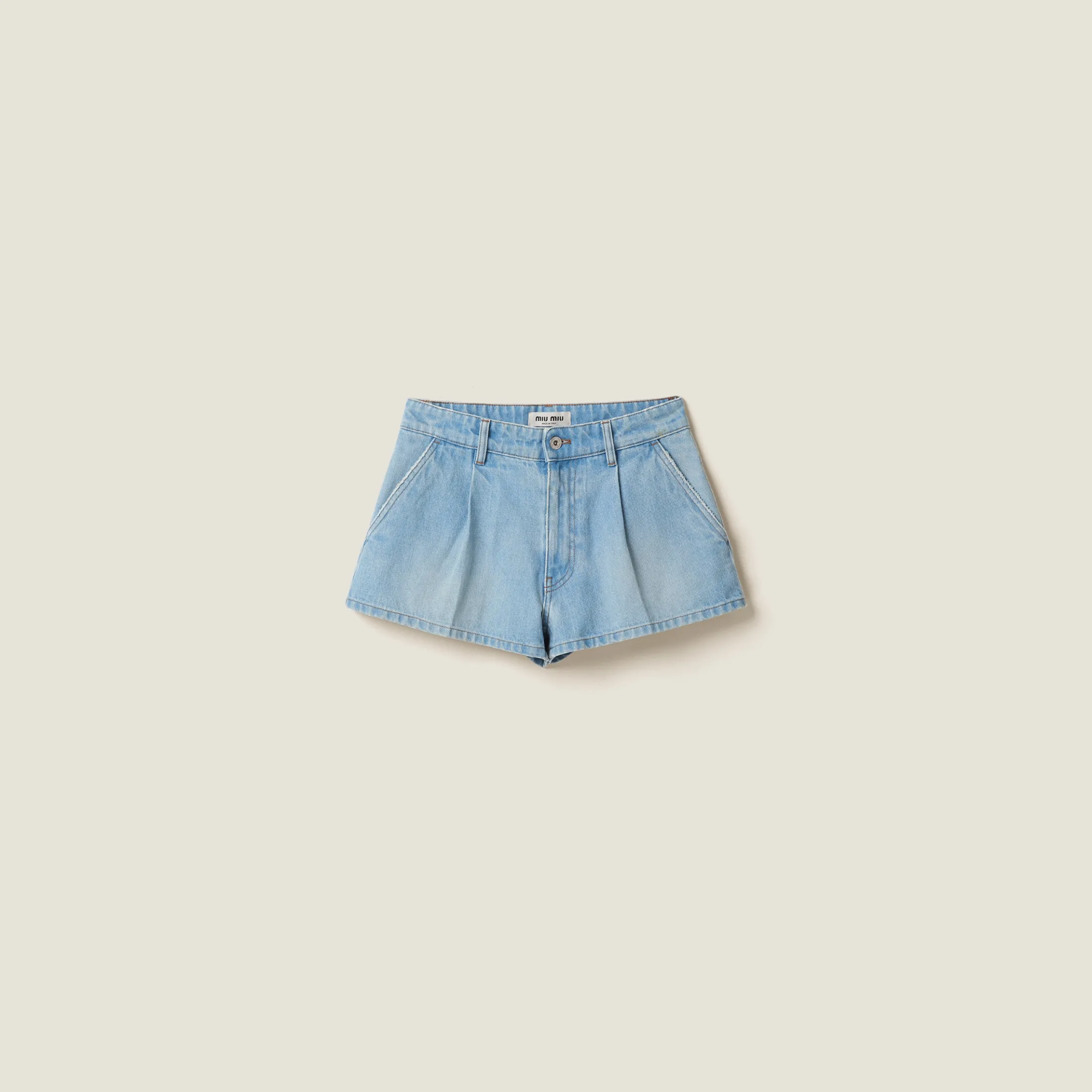 Sapphire Blue Denim Shorts | Miu Miu
