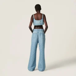 Sapphire Blue Denim Top | Miu Miu