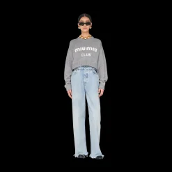 Sapphire Blue Iconic Denim Jeans | Miu Miu