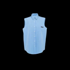 Sapphire Blue Poplin Shirt | Miu Miu