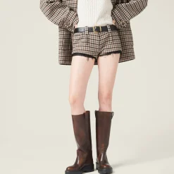 Sienna Fumé Leather Boots | Miu Miu