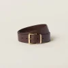 Sienna Leather Belt | Miu Miu