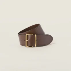 Sienna Leather Belt | Miu Miu