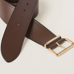 Sienna Leather Belt | Miu Miu