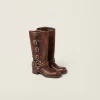Sienna Leather Boots | Miu Miu