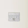 Silver Matelassé Nappa Leather Card Holder | Miu Miu