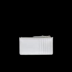 Silver Matelassé Nappa Leather Envelope Wallet | Miu Miu