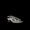 Silver Metallic Technical Fabric Sandals | Miu Miu