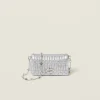 Silver Miu Crystal Nappa Leather And Crystal Mini-bag | Miu Miu