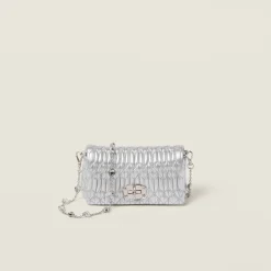 Silver Miu Crystal Nappa Leather And Crystal Mini-bag | Miu Miu