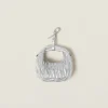 Silver Wander Matelassé Nappa Leather Micro Hobo Bag | Miu Miu