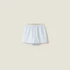 Sky Blue/white Striped Boxer Shorts | Miu Miu