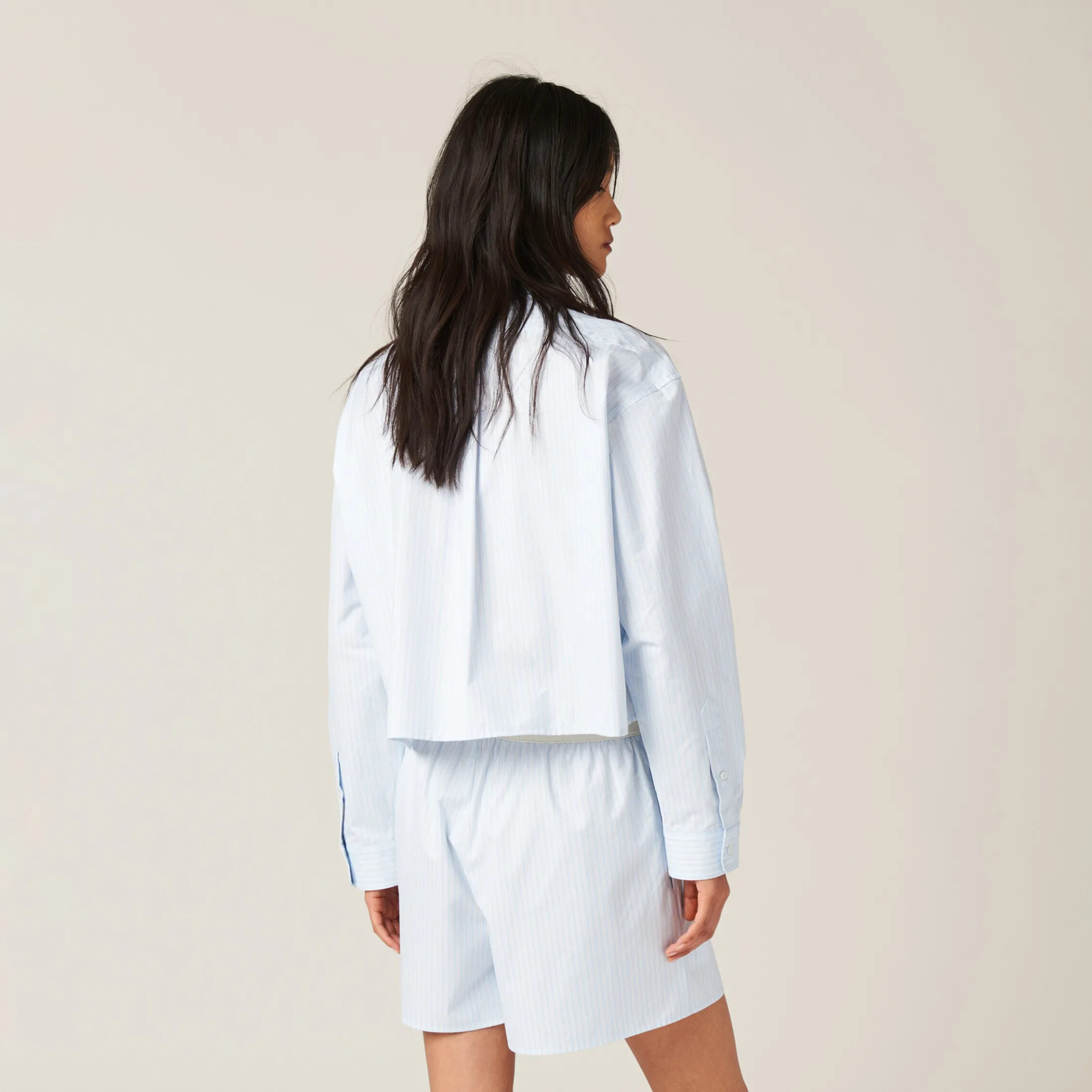 Sky Blue/white Striped Boxer Shorts | Miu Miu
