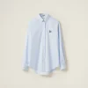 Sky Blue/white Striped Cotton Shirt | Miu Miu