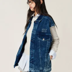Sky Blue/white Striped Cotton Shirt | Miu Miu