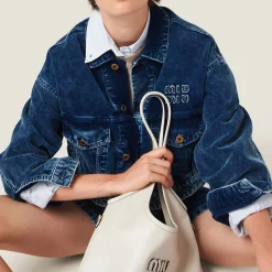 Sky Blue/white Striped Cotton Shirt | Miu Miu