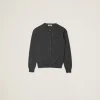 Slate Gray Cashmere Knit Cardigan | Miu Miu