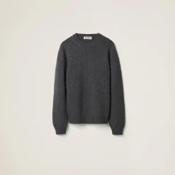 Slate Gray Cashmere Sweater | Miu Miu