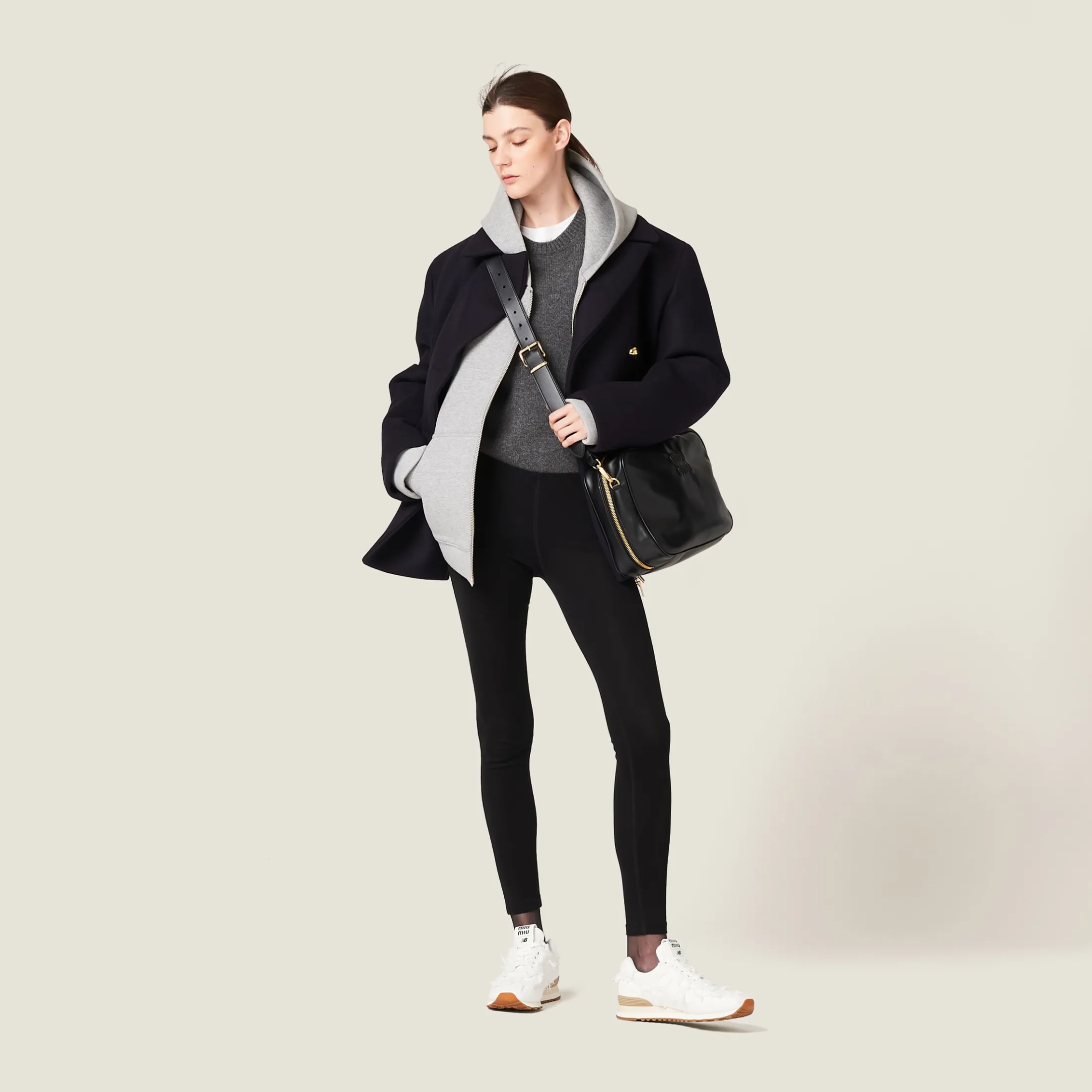 Slate Gray Cashmere Sweater | Miu Miu