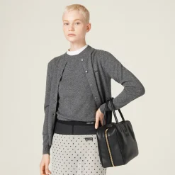 Slate Gray Cashmere Sweater | Miu Miu