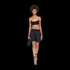 Slate Gray Glen Plaid Bermuda Shorts | Miu Miu