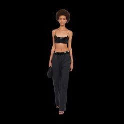 Slate Gray Glen Plaid Pants | Miu Miu