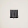 Slate Gray Grisaille Bermudas | Miu Miu