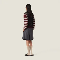 Slate Gray Grisaille Bermudas | Miu Miu