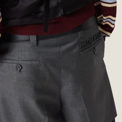 Slate Gray Grisaille Bermudas | Miu Miu