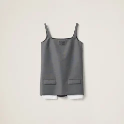 Slate Gray Grisaille Mini-dress | Miu Miu