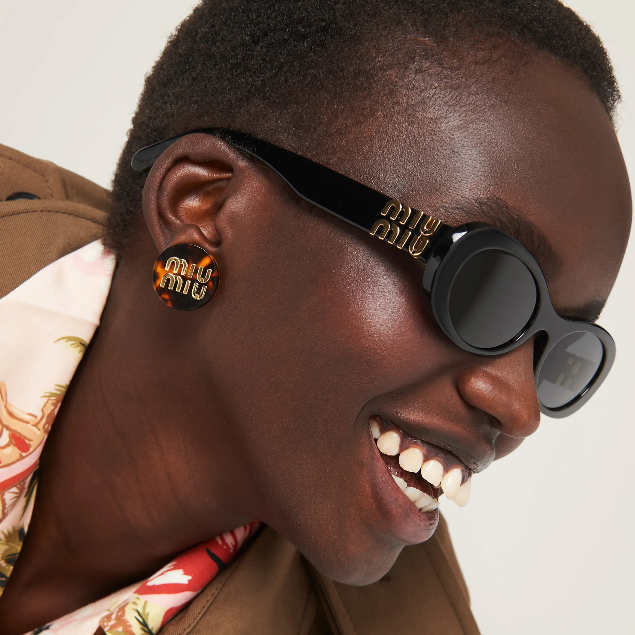Slate Gray Lenses Miu Glimpse Sunglasses | Miu Miu