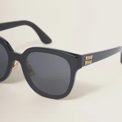 Slate Gray Lenses Miu Miu Logo Sunglasses | Miu Miu