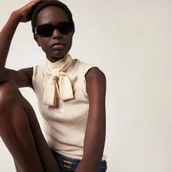 Slate Gray Lenses Miu Miu Logo Sunglasses | Miu Miu