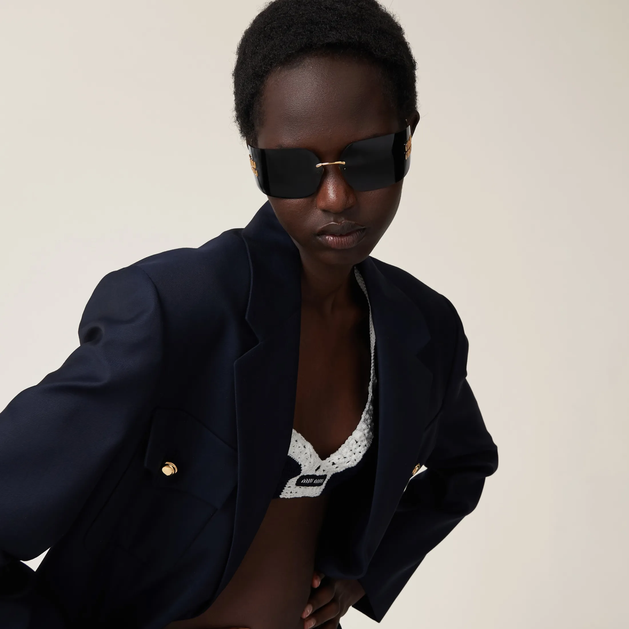 Slate Gray Lenses Runway Sunglasses | Miu Miu